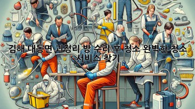 김해 대동면 괴정리 방 수리 후 청소: 완벽한 청소 서비스 찾기