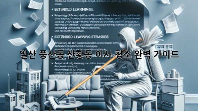 일산 풍산동 산황동 이사 청소 완벽 가이드