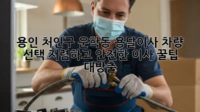 용인 처인구 운학동 용달이사 차량 선택: 저렴하고 안전한 이사, 꿀팁 대방출! ✨