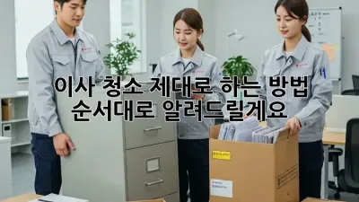 이사 청소, 제대로 하는 방법! 순서대로 알려드릴게요!